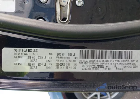 2018 Dodge Journey Gt from USA, damaged, VIN 3C4PDCEG1JT379931